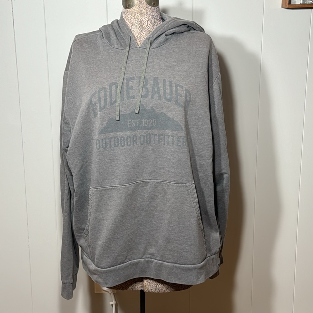 Eddie Bauer Womens XL Hoodie Sweatshirt Mushroom Color